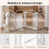 Foldable 4-Panel Dog Gate with Door, 81 cm, White 6