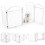 Foldable 4-Panel Dog Gate with Door, 81 cm, White 8