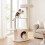 105 cm White Cat Tree with Sisal Posts and Cat House 3