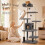 170cm Grey Cat Tree with Sisal Posts and Cave 8