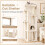 Tall Modern Cat Tree with Condo, Perch & Sisal Posts - Beige 7