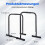 Adjustable Dip Bar Station, 660 lbs Capacity, Black Metal 2