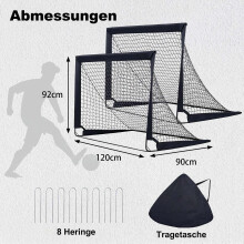 Set of 2 Pop-Up Football Nets with Carry Bag & Stakes