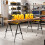 Folding Saw Horses, 2 Pack, Adjustable Heights, Yellow 1