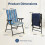 Set of 2 Folding Beach Chairs, High Backrest, 150 kg Capacity 8
