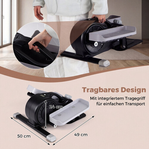 Under Desk Elliptical Pedal Exerciser, Magnetic Resistance 1