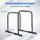 Adjustable Dip Bar Station, 660 LBS Capacity, Black Metal 3
