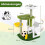 Indoor Cat Tree Tower with Perches and Hammock - Green 2