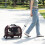 Rolling Pet Carrier with Wheels & Telescopic Handle, Red 7