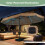 15 x 9 FT Solar Patio Umbrella, Multi-Color Lights, Brown 7