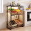 3-Tier Metal Drink Crate Rack with Shelf and Hooks 2