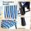 Set of 2 Folding Beach Chairs, High Backrest, 150 kg Capacity 7
