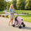 Pet Stroller for Small Dogs, Foldable with Canopy - Pink 5