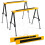 Folding Saw Horses, 2 Pack, Adjustable Heights, Yellow 3