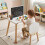 Kids Weaning Table and Chair Set with Chalkboard 2