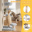5-Tier Gray Wooden Cat Tree with Plush Perches & Jute Posts 6