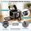 Foldable Pet Carrier with Wheels, Airline Approved, Grey 5
