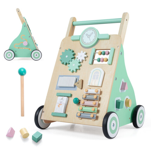 Baby Push Walker with Activity Center - Green 2