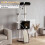 Black Cat Tree Tower with Condo and Scratching Posts 3