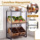 3-Tier Metal Drink Crate Rack with Shelf and Hooks 5