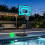 Pool Basketball Hoop with LED Lights, Adjustable Rim, Black 6