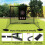 Golf Practice Hitting Net with Dual Side Barriers, Black 3