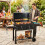 Large Charcoal Grill with Folding Tables and Thermometer 6