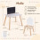 Kids Weaning Table and Chair Set with Chalkboard 7