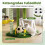 Indoor Cat Tree Tower with Perches and Hammock - Green 8