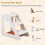 Pet Stairs with Bed, 3 Steps, Foam Padded, 54x33x48 cm 3