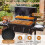 Large Charcoal Grill with Folding Tables and Thermometer 5