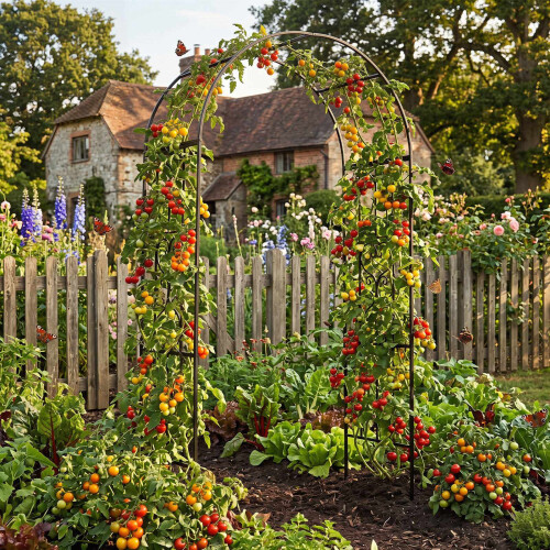 Metal Garden Arch with Arched Top for Climbing Plants 2
