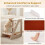 Pet Stairs with Bed, 3 Steps, Foam Padded, 54x33x48 cm 5
