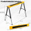 Folding Saw Horses, 2 Pack, Adjustable Heights, Yellow 6