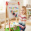 Adjustable Kids Art Easel with Magnetic Chalkboard & Whiteboard 4