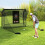 Golf Practice Hitting Net with Dual Side Barriers, Black 7