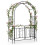Metal Garden Arch with Lockable Doors and Arched Top 2
