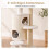 150 cm White Cat Tree with 6 Levels and 2 Caves 2