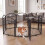 Foldable 8-Panel Metal Dog Gate with Door, 480x81cm, Black 3