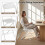 4 Pack White Folding Chairs with Heavy Duty Metal Frame 4