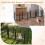 Foldable 8-Panel Metal Dog Gate with Door, 480x81cm, Black 4