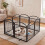 Foldable 8-Panel Metal Dog Gate with Door, 480x81cm, Black 5