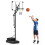 Adjustable Basketball Hoop with Shatterproof Backboard & Wheels 4
