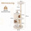 150 cm White Cat Tree with 6 Levels and 2 Caves 5
