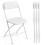 4 Pack White Folding Chairs with Heavy Duty Metal Frame 6