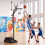 Adjustable Basketball Hoop with Shatterproof Backboard & Wheels 3