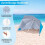 Beach Shelter Umbrella UPF 50+ with Side Panels, Turquoise 5