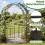 Metal Garden Arch with Lockable Doors and Arched Top 4