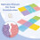 Interlocking Sensory Mats, 6 PCS, Multi-Colored TPE, 12"x12" 8