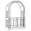 Metal Garden Arch with Lockable Doors and Arched Top 5